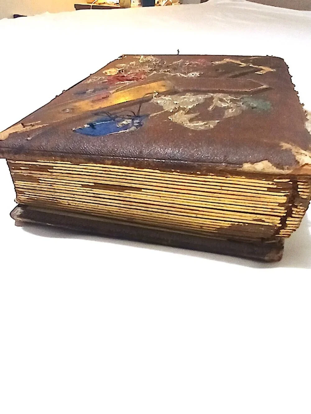 Antique Victorian Photo Album Late 1800s Cabinet Card CDV Empty Floral As-Is